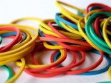 Inele eslasti color, 100 buc/cut