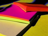 Notes autoadeziv fluorescent, 75 x 75mm