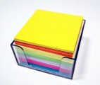 Bloc notite color, 90 x 90mm, cu suport