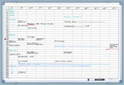Whiteboard planner lunar 92.5 x 62.5 cm