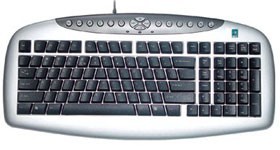 Tastatura multimedia 103 but, PS2, taste ergonomice A-Shape