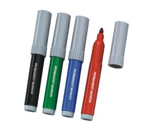 Marker permanent,  culori asortate, set 10