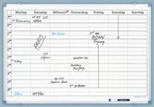 Whiteboard planner saptamanal 92.5 x 62.5 cm