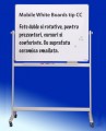 Whiteboard magnetic pe stand mobil,rotativ 360*120 x 90 cm lux